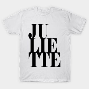 Juliette Girls Name Bold Font T-Shirt